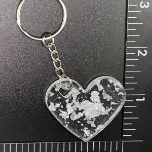 Clear and silver heart