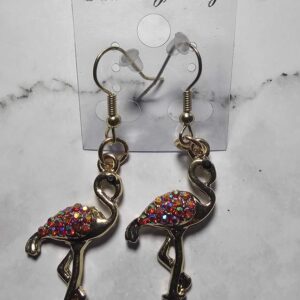 flamingo earrings
