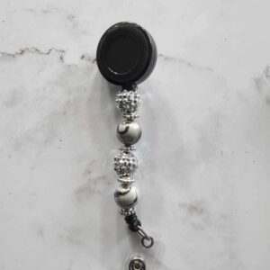 silver marble badge reel